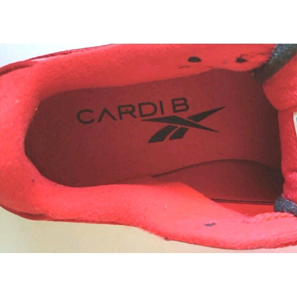 Reebok Cardi B Sneakers Size 5 Red Coated Club C Double Bubble Gum Bottom - Picture 10 of 13